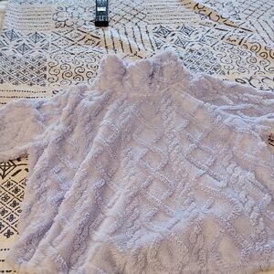 Eddie Bauer Plush Lavender Cowl Neck Sweater